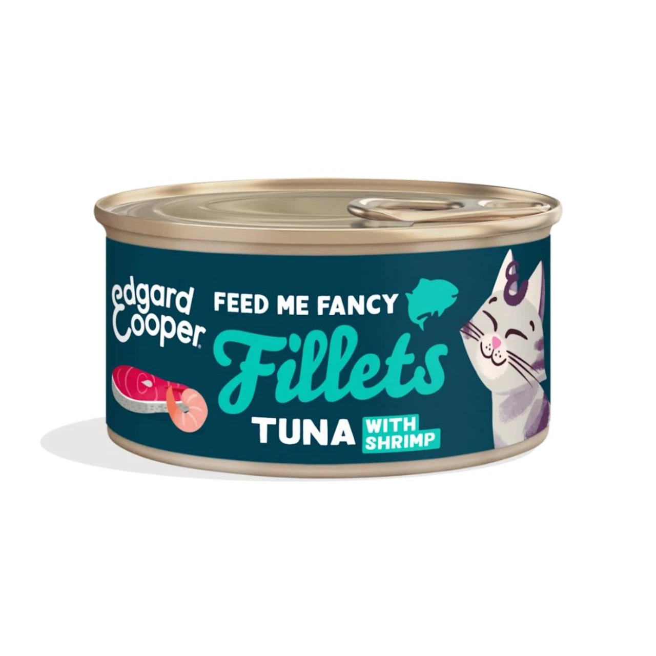 Edgard & Cooper kattefilet tun og rejer i bouillon 70 g